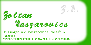 zoltan maszarovics business card